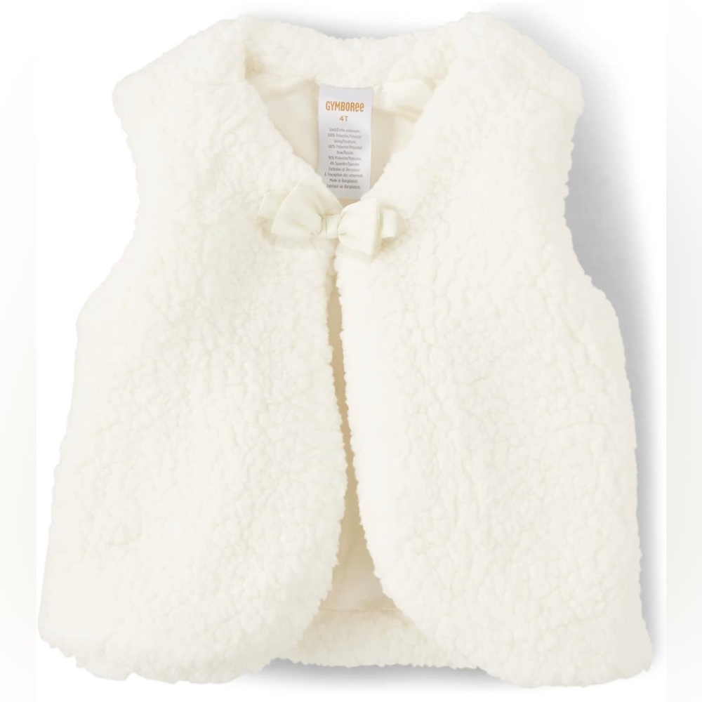 🌟3 for $19🌟 EUC Baby Girls Sherpa Dressy Vest